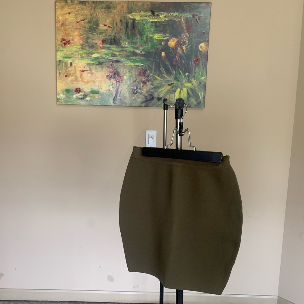 LF SEEK OLIVE BODY-CON MINI SKIRT